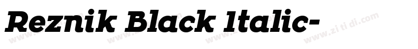 Reznik Black Italic字体转换